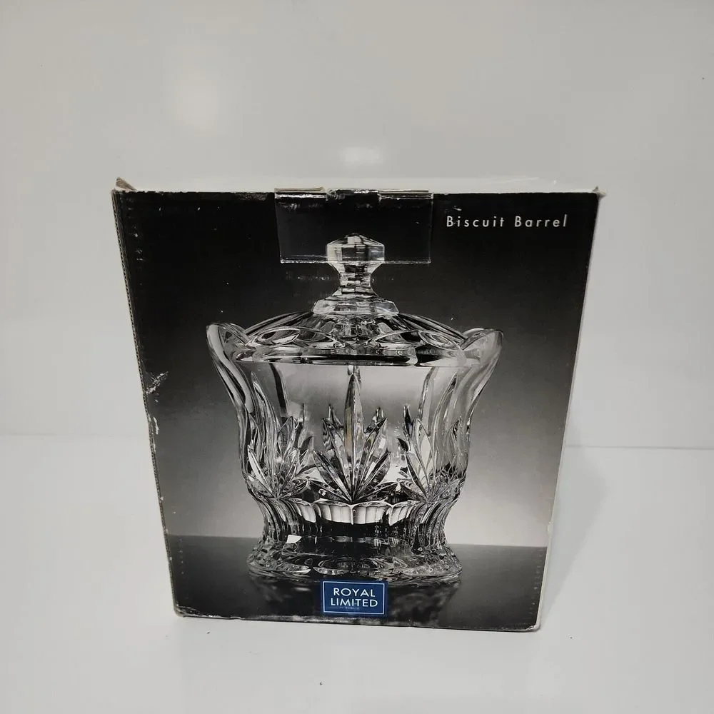 Vintage‎ Royal Limited Crystal Biscuit Barrel